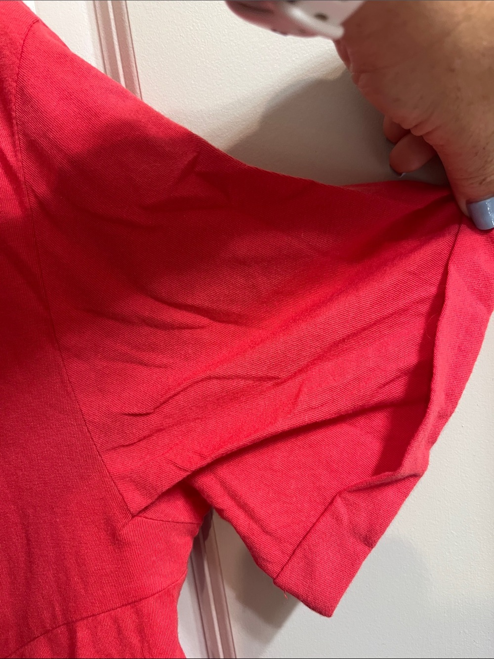 Caslon Red Short-Sleeve Tie-Front Tee - Picture 5 of 14